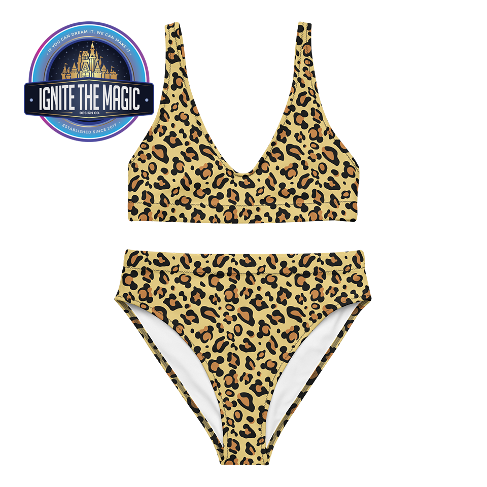Cheetah swimsuit high 2024 waisted