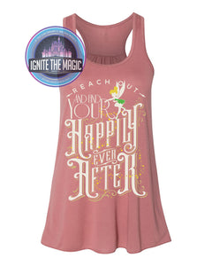 Happily Ever After - White Print - Women's Flowy Tanks