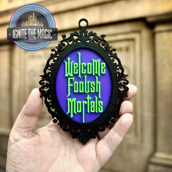 Foolish Mortal Hanging Sign