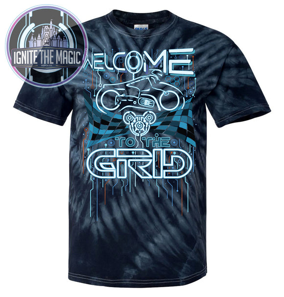 Welcome to the Grid - Unisex Tie Dye Tees