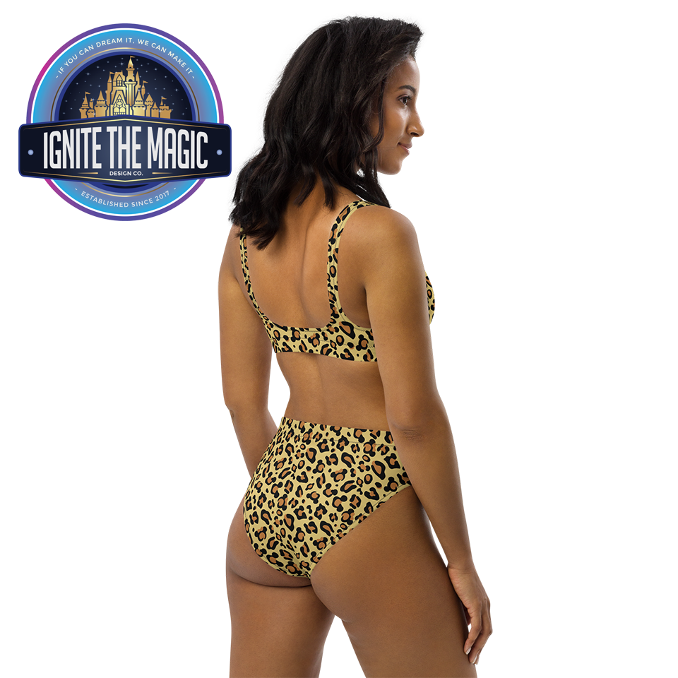WEAR LOVE MORE Highline Recycled High Rise Bikini Bottom in Nude Leopard –  Wear Love More